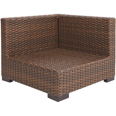 Hampton Bay Commercial Dark Brown Wicker Left Arm, Right Arm or Corner Outdoor Sectional Chair