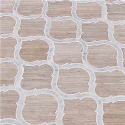 MSI White Quarry Savona 13 in. x 15.13 in. Polished Marble Look Floor and Wall Tile (9.7 sq. ft./Case)