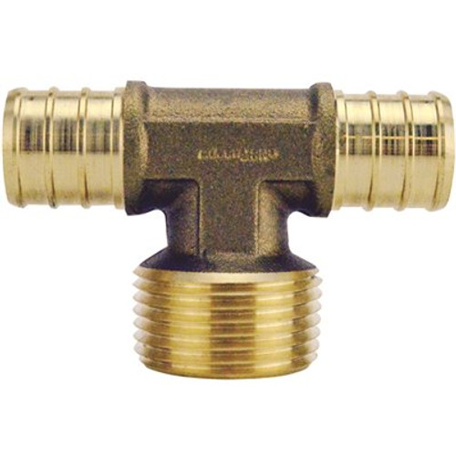 Apollo 3/4 in. Brass PEX-B Barb x 3/4 in. Male Pipe Thread Adapter Tee
