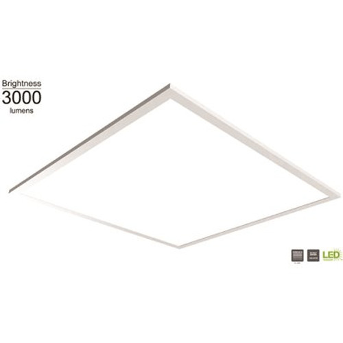 Commercial Electric 2 ft. x 2 ft. 3000 Lumens Integrated LED Panel Light, 4000K