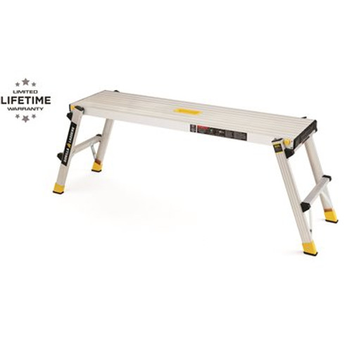 Gorilla Ladders 3.9 ft. x 12 in. x 20 in. Aluminum Slim-Fold Work Platform, 300 lbs. Load Capacity