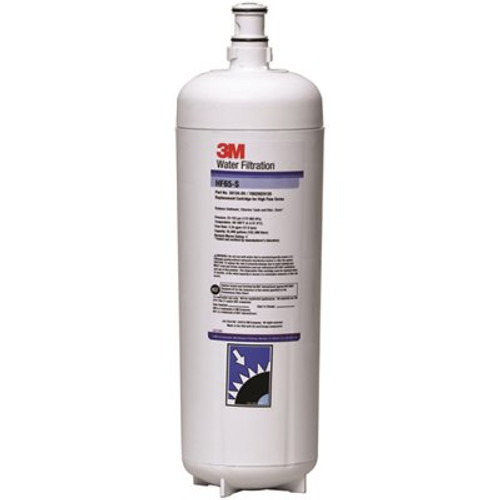 3M High Flow Series Commercial Water Filter Cartridge HF65-CL, 5 um NOM, 1 gpm,15000 gal
