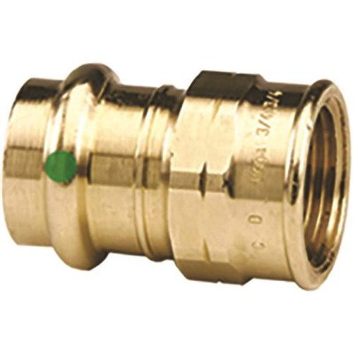 Viega ProPress 1 in. x 1 in. FPT Zero Lead Bronze Adapter Fitting (10-Pack)