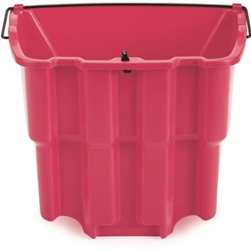 Rubbermaid Commercial Products WaveBrake 4.5 Gal. Red Plastic Dirty Water Bucket