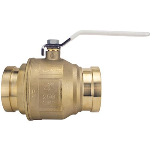 Apollo 4 in. Brass Press x Press Full Port Ball Valve