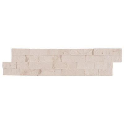 MSI Myra White Splitface Ledger Panel 6 in. x 24 in. Textured Limestone Stone Look Wall Tile (60 sq. ft./Pallet)