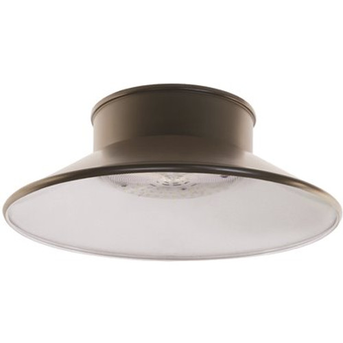 Feit Electric 12 in. 60-Watt Bronze Outdoor Screw-In/Hardwire Integrated LED Security Ceiling Canopy Light (3-Pack)