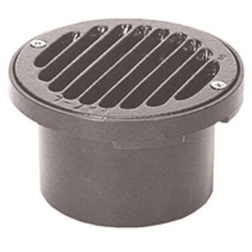 Zurn 4 in. Round PVC Floor Drain with Nickel Top