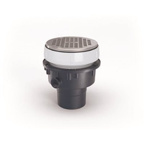 Zurn 6 in. ABS Slab on Grade Drain with Stainless Steel Strainer and 4 in. Outlet