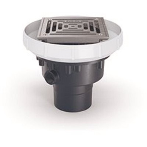 Zurn 6 in. ABS Slab on Grade with Stainless Steel Strainer and 3 in. x 4 in. Outlet Floor Drain