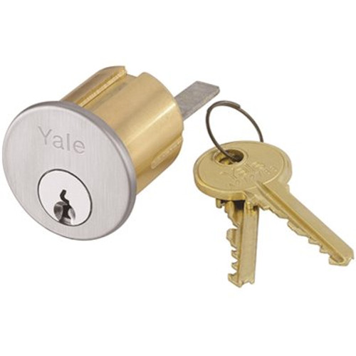 Yale Commercial Locks and Hardware 626 Satin Chrome Schlage C Keyed Random 6-Pin Rim Cylinder