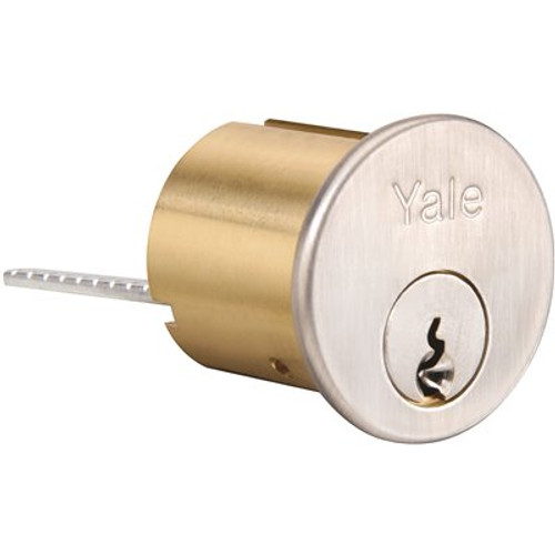 Yale Commercial Locks and Hardware Satin Chrome Para Keyway 6-Pin Rim Cylinder