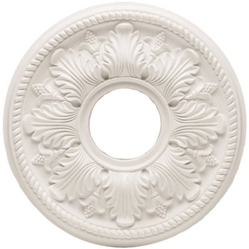 Hampton Bay 14 in. White Bellezza Ceiling Medallion