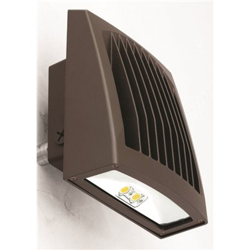 Sling 100-Watt Equivalent Integrated LED Dark Bronze Outdoor Wall Pack Light, 4000K with Photocontrol Sling 100-Watt Equivalent Integrated LED Dark Bronze Outdoor Wall Pack Light, 4000K with Photocontrol