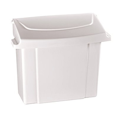 Alpine Industries White Durable Plastic Sanitary Napkin Receptacle