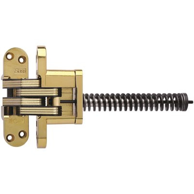 SOSS 2 in. Satin Brass T Wood or Steel Invisible Closer