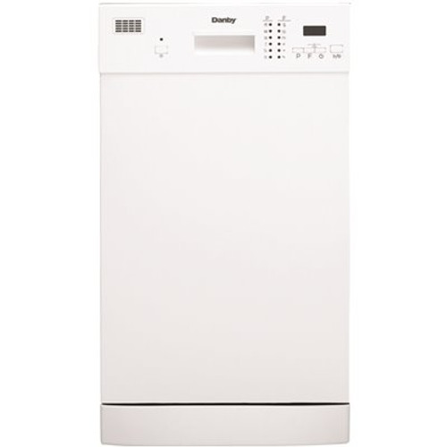 Danby 18 in. Front Control White Dishwasher with Stainless Steel Tub, 52 DB
