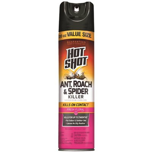 Hot Shot 20 oz. Ant, Roach, and Spider Insect Killer Aerosol Spray Fresh Floral Scent