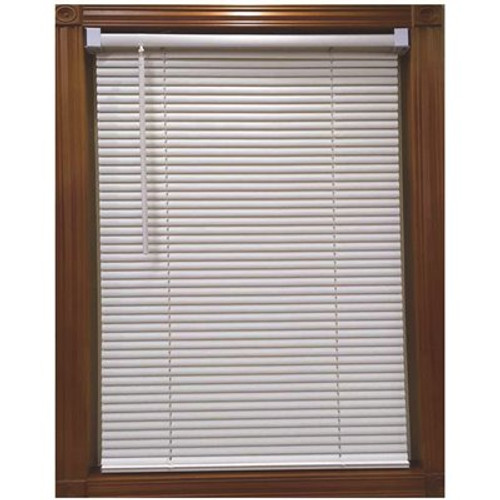 Designer's Touch Alabaster Cordless Light Filtering Vinyl Blind with 1 in. Slats 48 in. W x 48 in. L