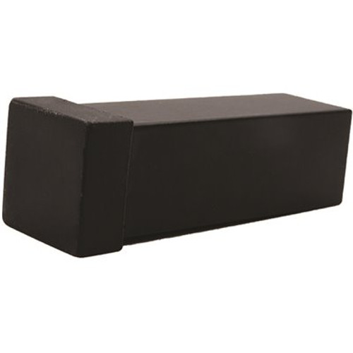 Everbilt Matte Black Squared Solid Doorstop