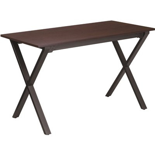 Carnegy Avenue 47.5 in. Rectangular Walnut Writing Desks with Storage