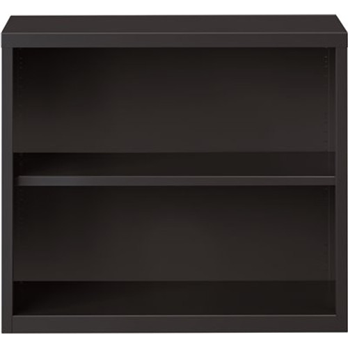 Hirsh 30 in. H Black Metal 2-Shelf Standard Bookcase