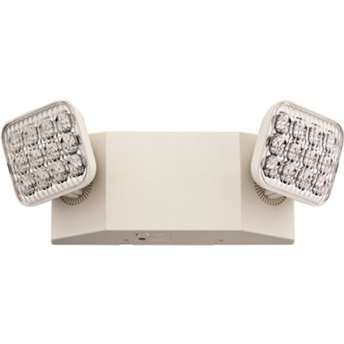 Lithonia Lighting Contractor Select EU2C 120/277-Volt Integrated LED White Emergency Light Fixture with Battery