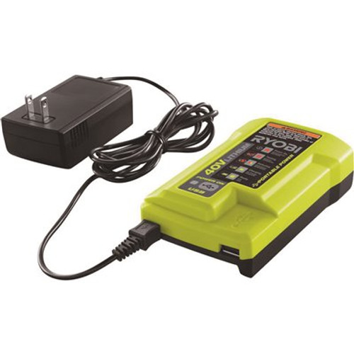RYOBI 40V Lithium-Ion Charger with USB Port RYOBI 40V Lithium-Ion Charger with USB Port
