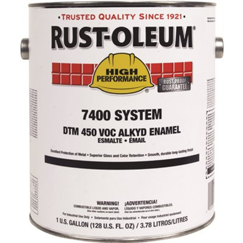 Rust-Oleum 1 gal. Light Gray Gloss 7400 DTM Interior/Exterior Alkyd Enamel Paint