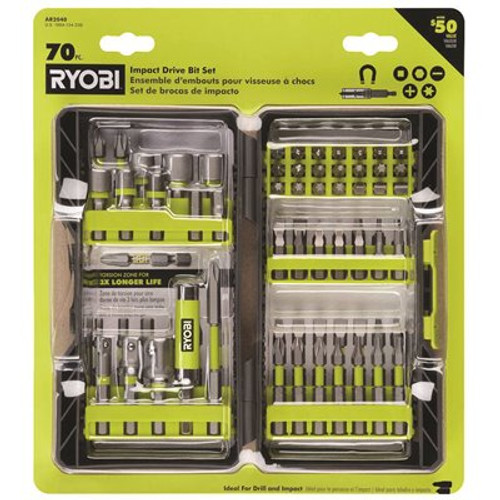 RYOBI Impact Rated Driving Kit (70-Piece)