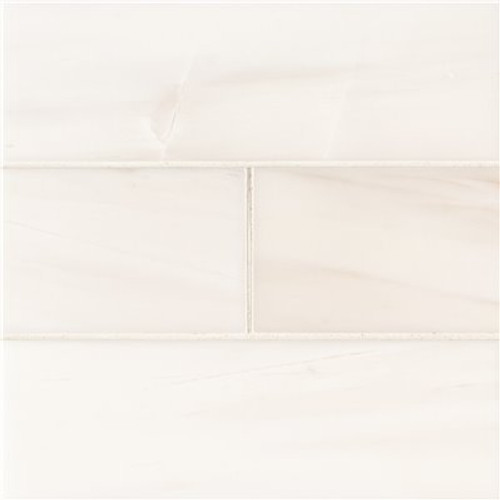 MSI Bianco Dolomite 3 in. x 6 in. Polished Marble Look Floor and Wall Tile (1.25 sq. ft./Case)
