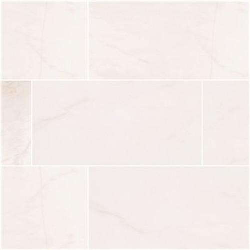 MSI Bianco Dolomite Beveled 12 in. x 24 in. Polished Marble Look Floor and Wall Tile (10 sq. ft./Case)