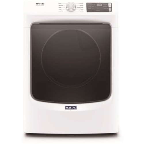 Maytag 7.3 cu. ft. 240-Volt White Stackable Electric Vented Dryer with Quick Dry Cycle, ENERGY STAR