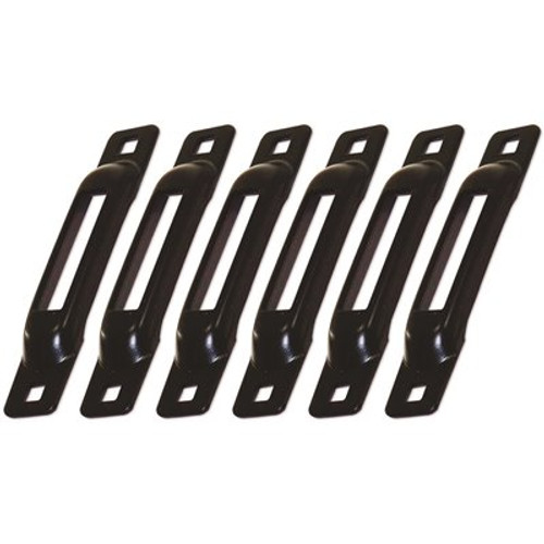 SNAP-LOC E-Track Single Strap Anchor in Black (6-Pack)