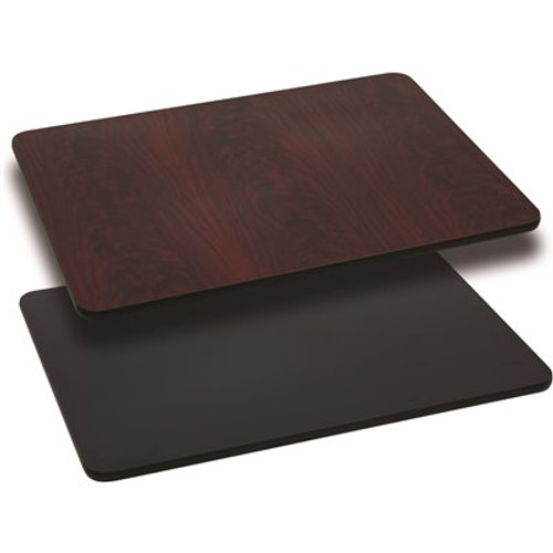 Carnegy Avenue Black/Mahogany Rectangle Table Top