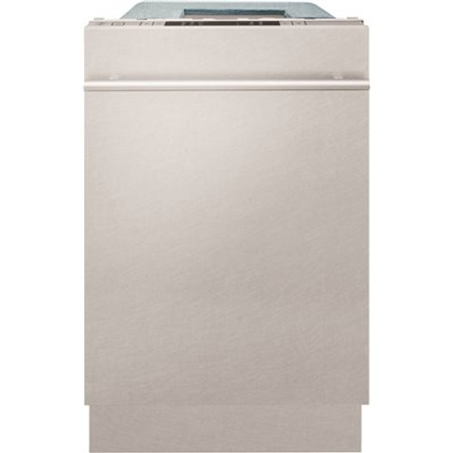 ZLINE 18" Compact DuraSnow Top Control Dishwasher with Stainless Steel Tub and Modern Style Handle, 52 dBa (DW-SN-18)