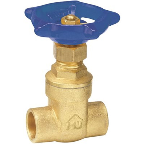 Everbilt 1/2 in. Brass Sweat x Sweat Gate Valve Everbilt 1/2 in. Brass Sweat x Sweat Gate Valve