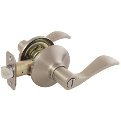 Defiant Naples Satin Nickel Privacy Bed/Bath Door Lever