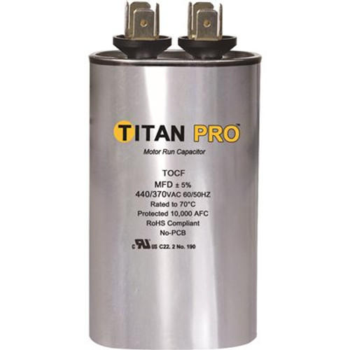 TITAN Run Capacitor 25 MFD 440/370-Volt Oval