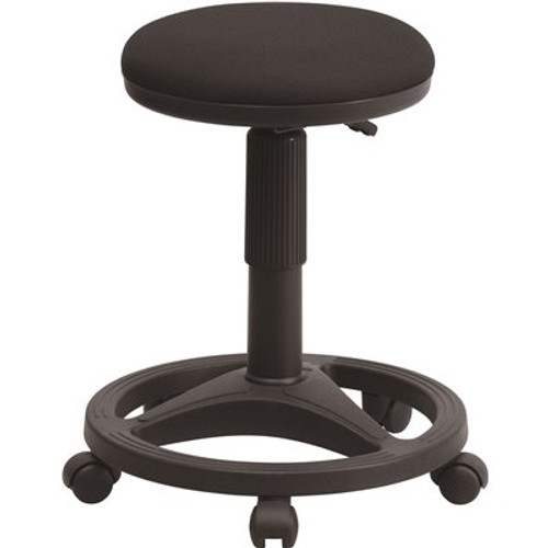 Flash Furniture 22 in. Black Upholstered Stool Flash Furniture 22 in. Black Upholstered Stool