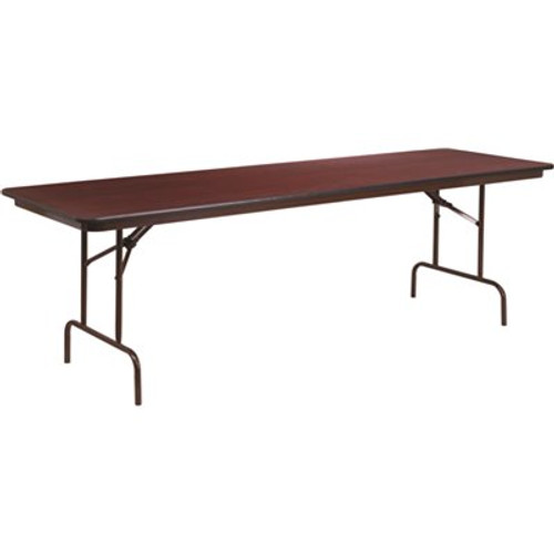 Carnegy Avenue 96 in. Mahogany Wood Table top Material Folding Banquet Tables