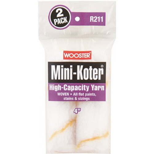 Wooster 4 in. Mini-Koter High-Capacity Yarn Roller (2-Pack)