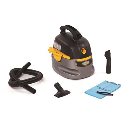 Stinger 2.5 Gallon 1.75 Peak HP Compact Wet/Dry Shop Vacuum with Filter Bag, Hose and Accessories