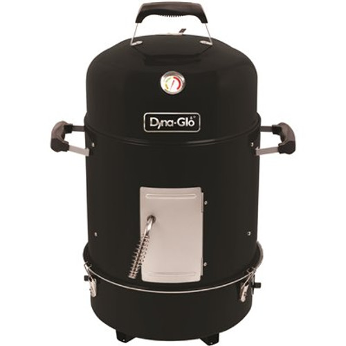 Dyna-Glo Compact 19 in. Dia Charcoal Smoker in High Gloss Black