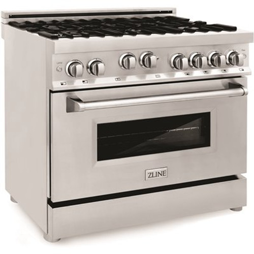 ZLINE Kitchen and Bath DO NOT SELL 36 in. 4.6 cu. ft. Gas Range with Convection Gas Oven in Stainless Steel