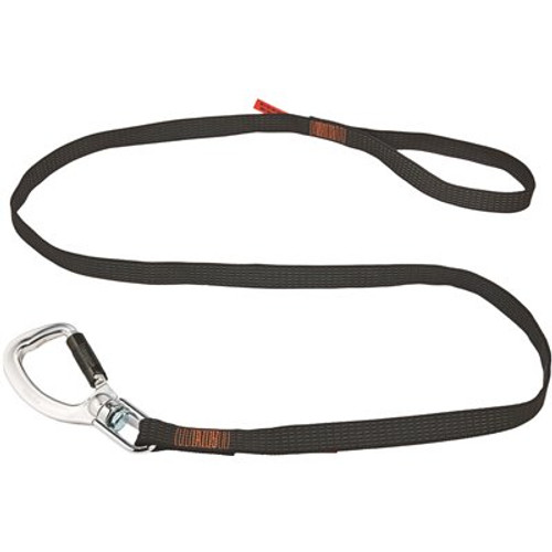 Ergodyne 40 lbs. Black Standard Single Double-Locking Carabiner with Swivel Tool Lanyard Ergodyne 40 lbs. Black Standard Single Double-Locking Carabiner with Swivel Tool Lanyard