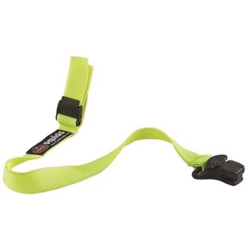 Ergodyne Lime Elastic Hard Hat Lanyard with Clamp