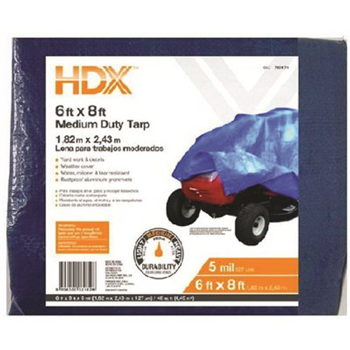Everbilt 8 ft. x 6 ft. Blue General Purpose Tarp Everbilt 8 ft. x 6 ft. Blue General Purpose Tarp