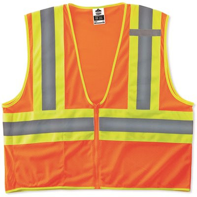 Ergodyne GLoWEAR Class 2 2XL/3XL Orange Hi-Vis Type R Economy 2-Tone Vest