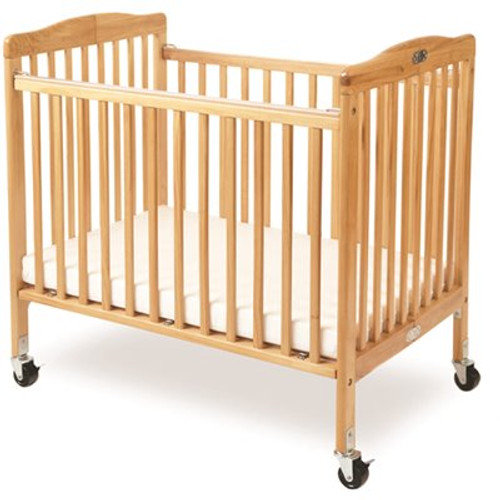 LA Baby Little Wood Natural Crib-Mini/Portable Folding Wood